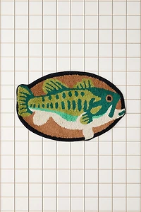 Bass Plaque Oval Tufted Bath Mat