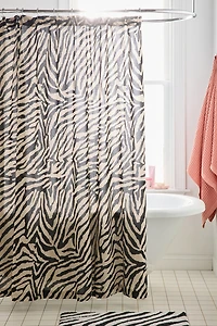 Darcie Zebra Print Patterned Shower Curtain