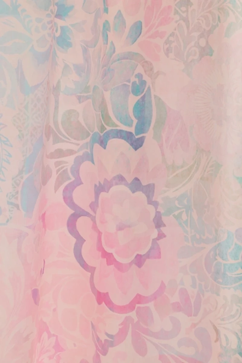 Enisa Floral Patterned Shower Curtain