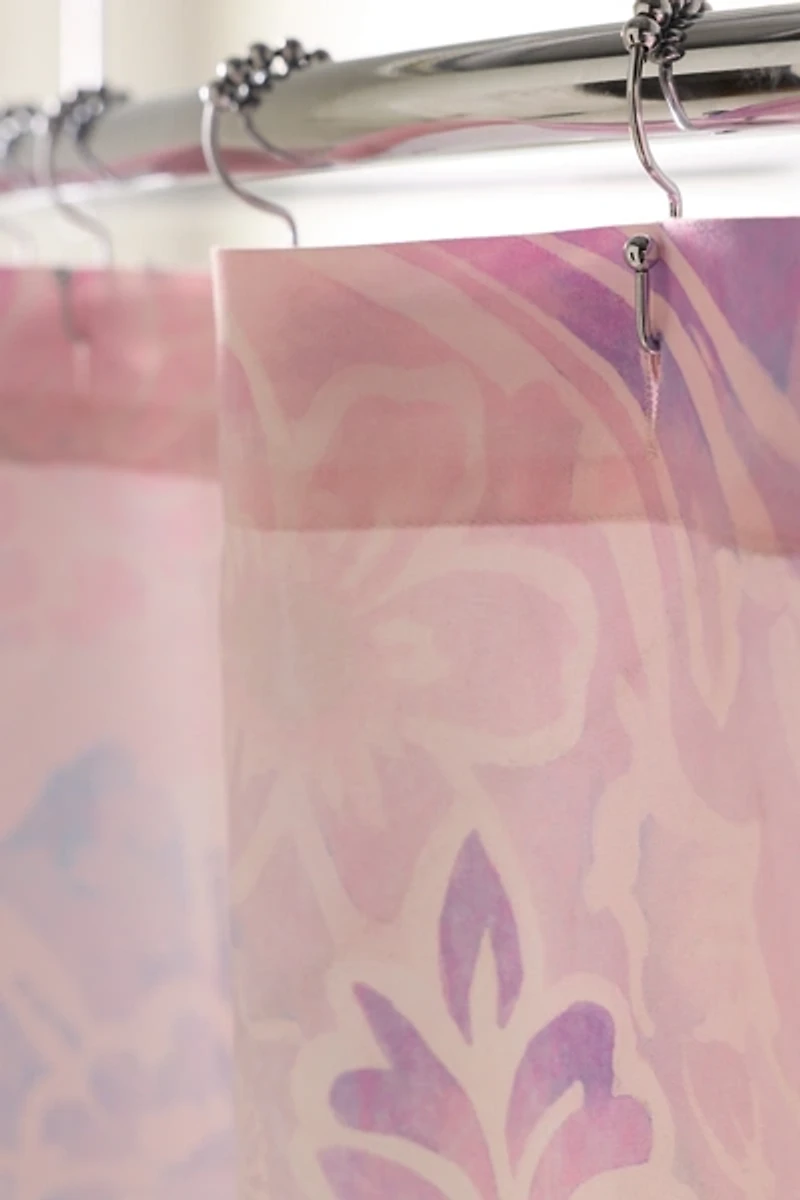 Enisa Floral Patterned Shower Curtain
