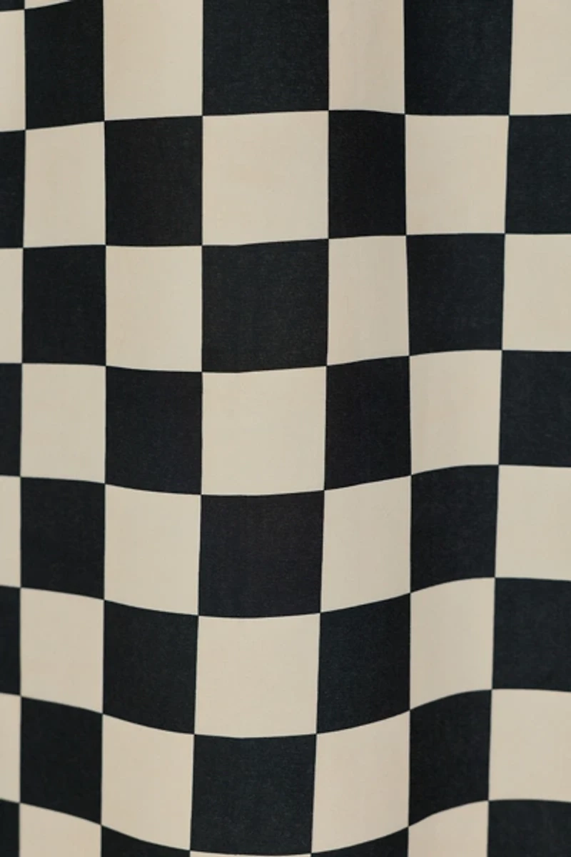 Checkerboard Patterned Shower Curtain