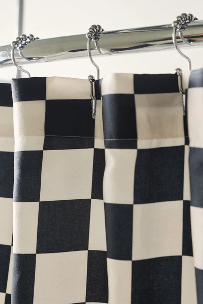 Checkerboard Patterned Shower Curtain