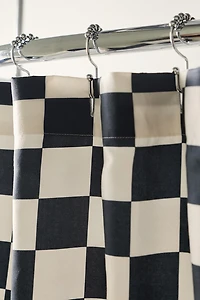 Checkerboard Patterned Shower Curtain