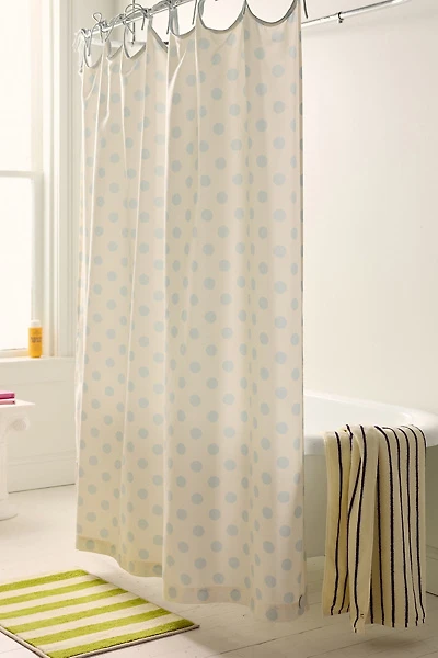 Scalloped Tie-Top Shower Curtain