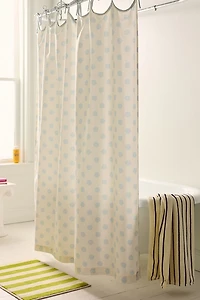 Scalloped Tie-Top Shower Curtain
