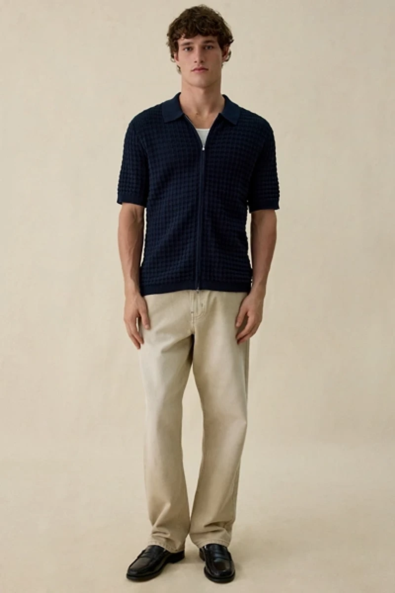 Wax London Goldie Zip Polo Tee