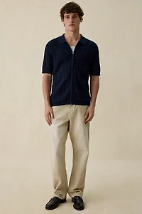 Wax London Goldie Zip Polo Tee