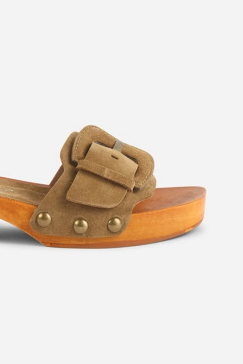 Intentionally Blank Mar Suede Clog