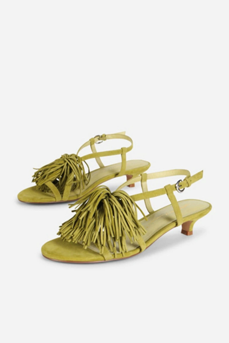 Intentionally Blank Chaperone Fringe Kitten Heel