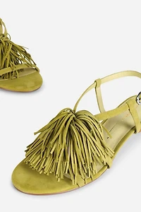 Intentionally Blank Chaperone Fringe Kitten Heel