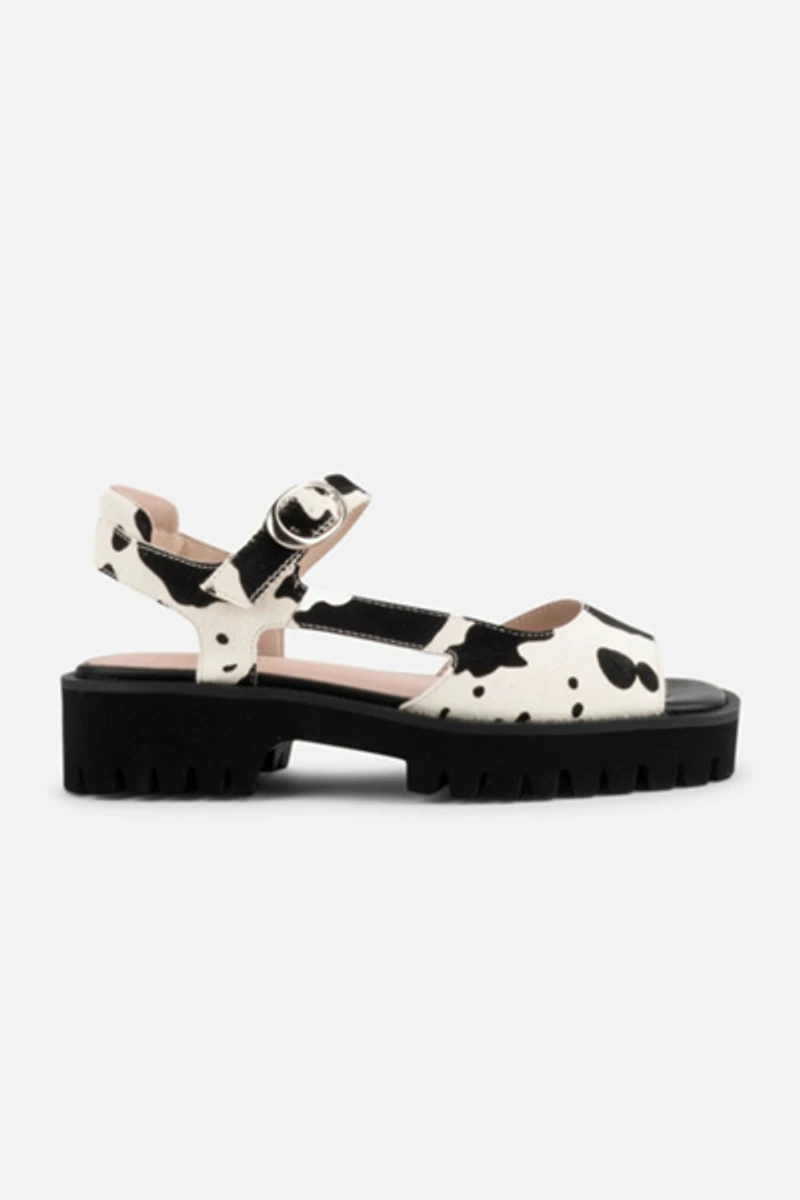 Intentionally Blank Early Bird Mary Jane Cowhide Sandal