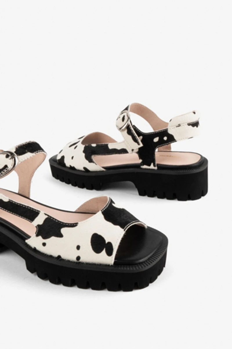 Intentionally Blank Early Bird Mary Jane Cowhide Sandal