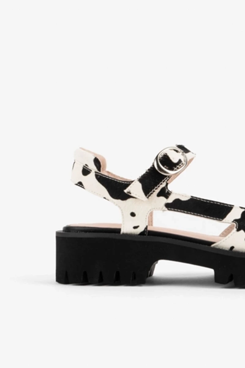 Intentionally Blank Early Bird Mary Jane Cowhide Sandal