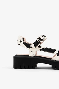 Intentionally Blank Early Bird Mary Jane Cowhide Sandal