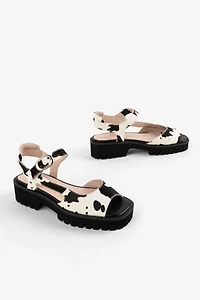 Intentionally Blank Early Bird Mary Jane Cowhide Sandal