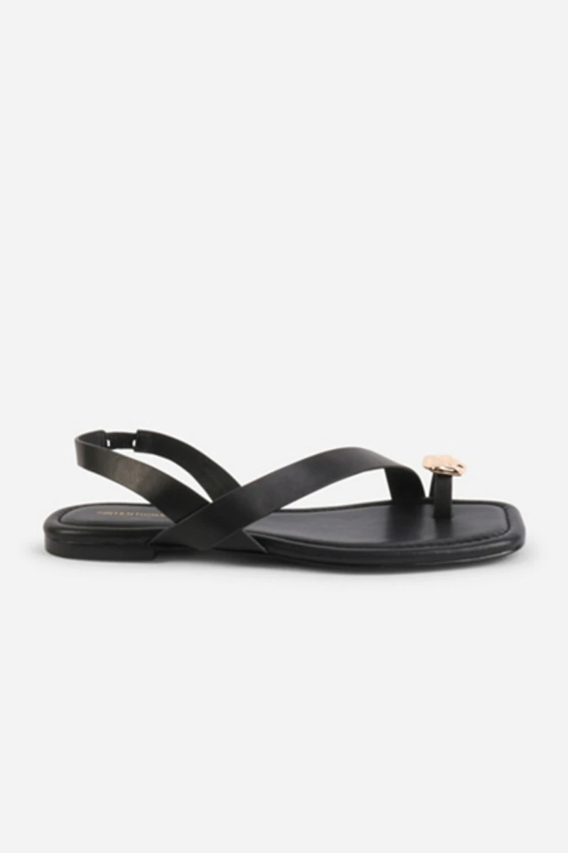Intentionally Blank Roro Toe Ring Slingback Flat Sandal