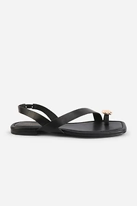 Intentionally Blank Roro Toe Ring Slingback Flat Sandal