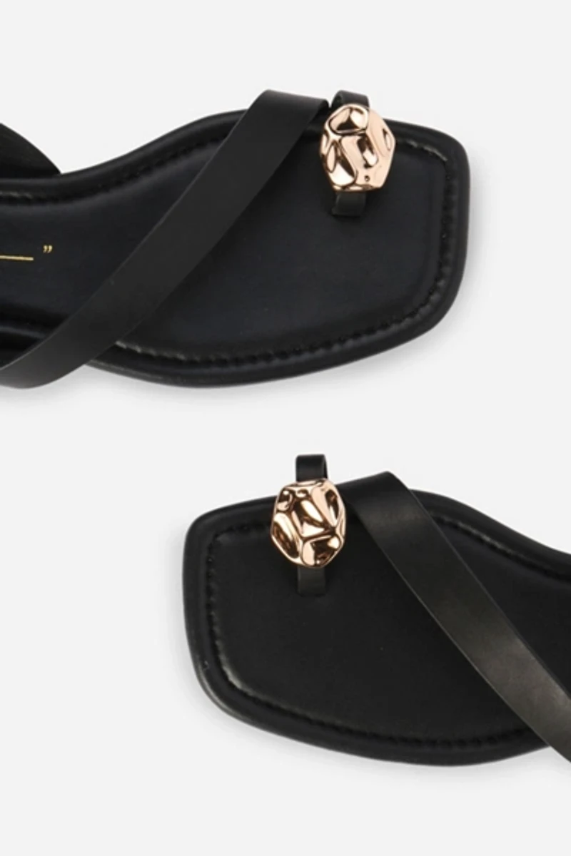Intentionally Blank Roro Toe Ring Slingback Flat Sandal