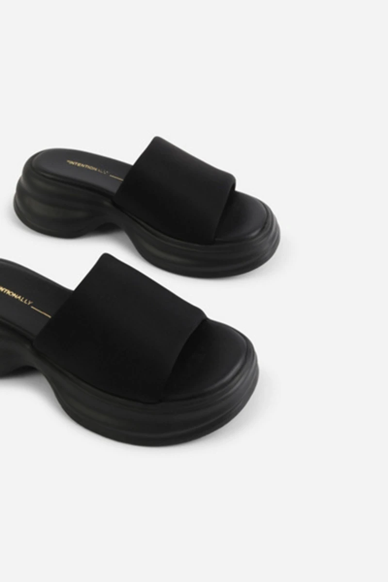 Intentionally Blank Murphy Lycra Platform Slide