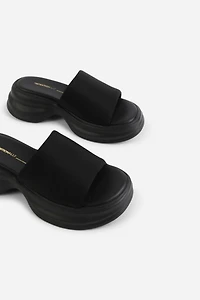 Intentionally Blank Murphy Lycra Platform Slide