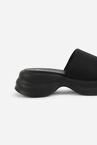 Intentionally Blank Murphy Lycra Platform Slide