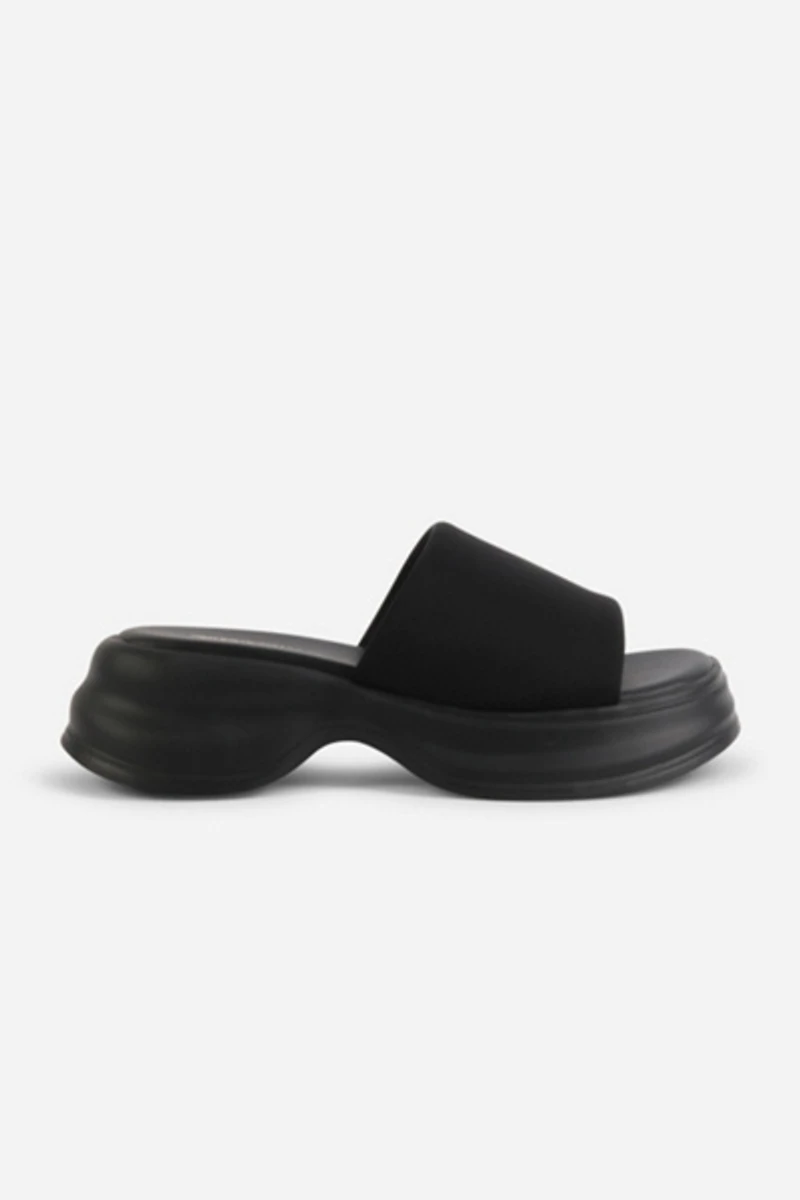 Intentionally Blank Murphy Lycra Platform Slide