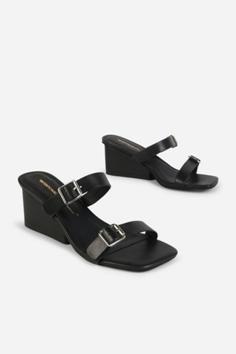 Intentionally Blank Surrender Leather Wedge Heel
