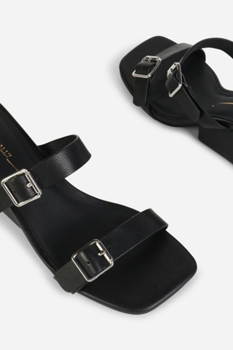 Intentionally Blank Surrender Leather Wedge Heel