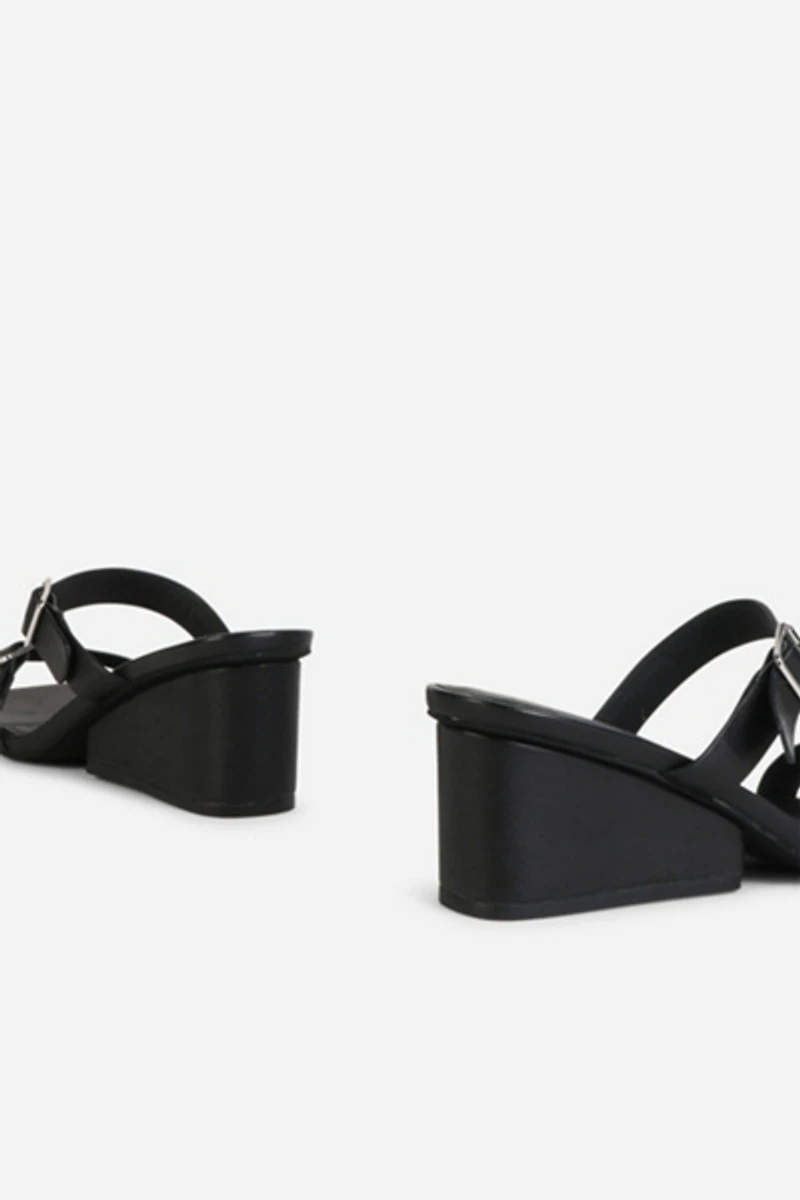Intentionally Blank Surrender Leather Wedge Heel