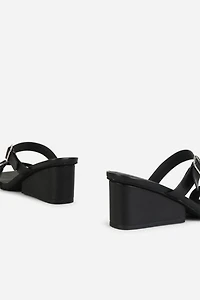 Intentionally Blank Surrender Leather Wedge Heel
