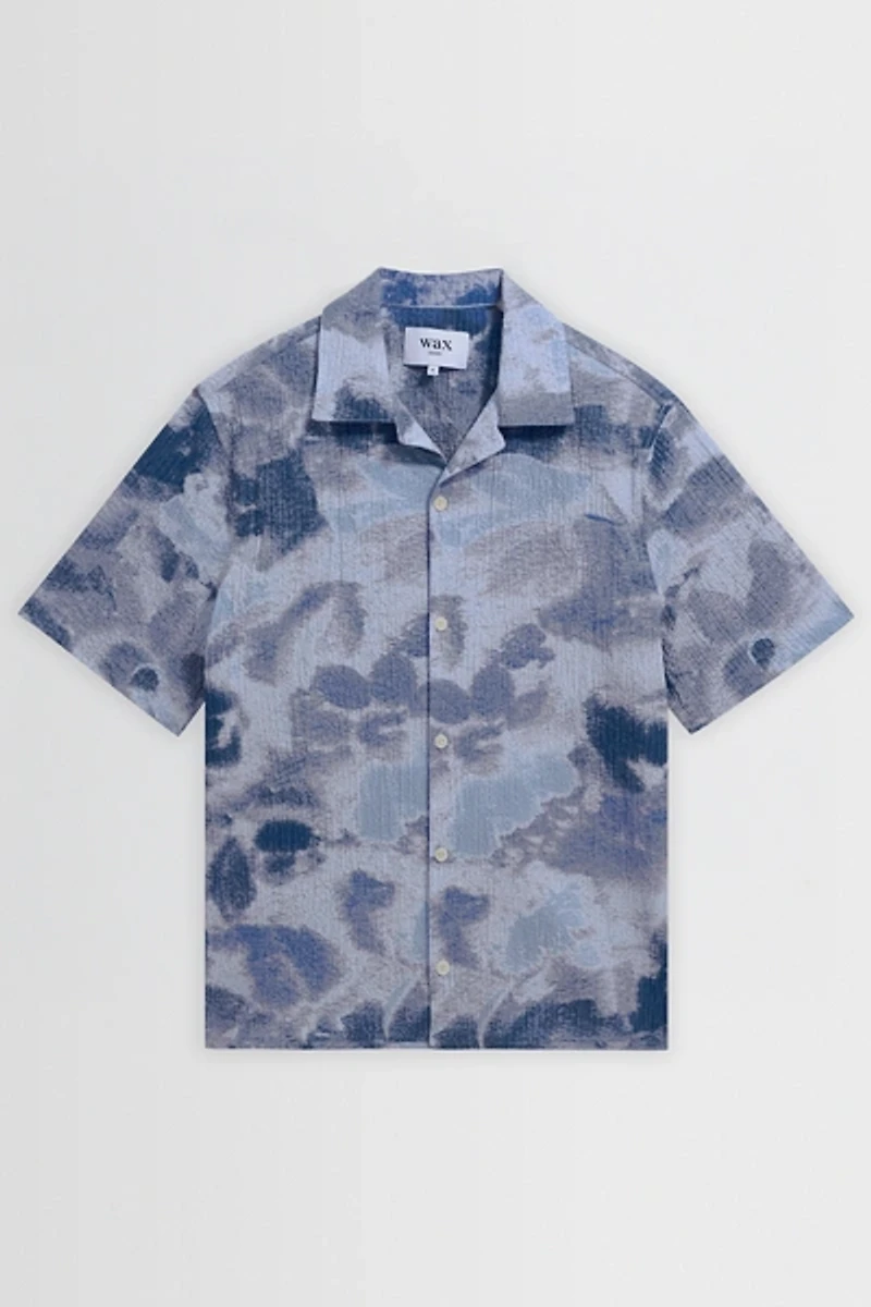 Wax London Didcot Seersucker Doodle Vacation Shirt