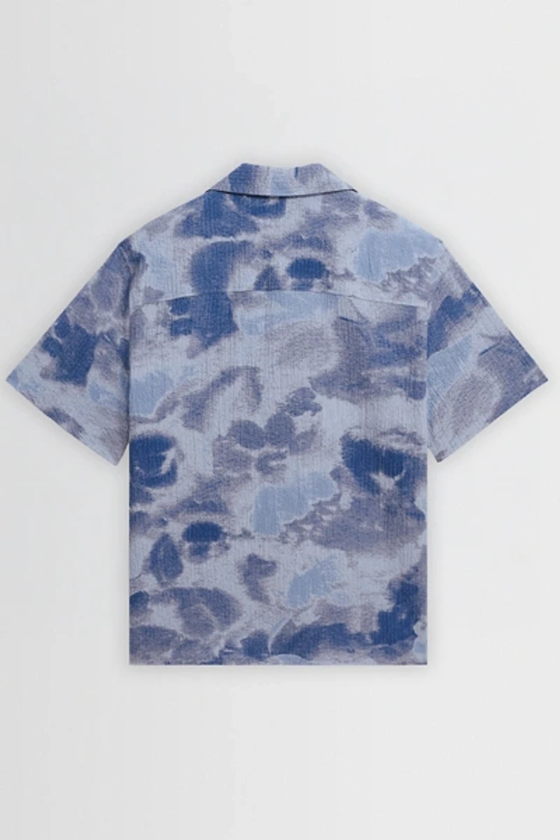 Wax London Didcot Seersucker Doodle Vacation Shirt