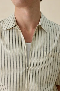 Wax London Sears Zip Short Sleeve Shirt