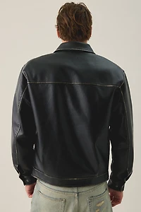 BDG Faux Leather Coaches Jacket