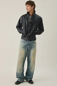 BDG Faux Leather Coaches Jacket