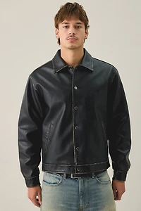 BDG Faux Leather Coaches Jacket