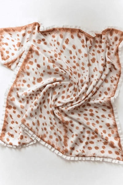 Carmen Says Fawn Deer Print Scarf