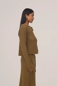 Carmen Says Exile Green Knit Cardigan