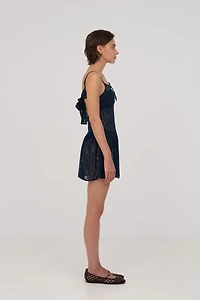 Carmen Says Nyx Blue Lace Mini Dress