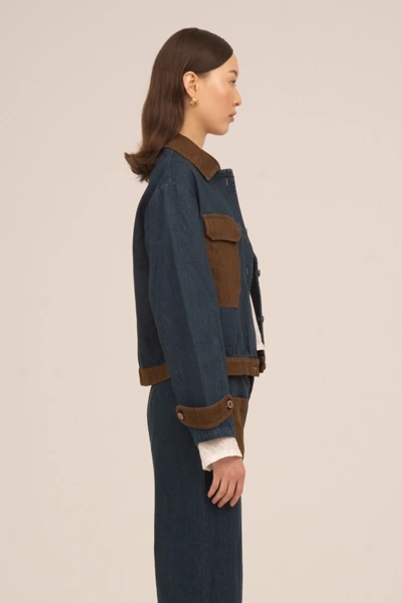 Carmen Says Backstreet Blue and Brown Denim Jacket