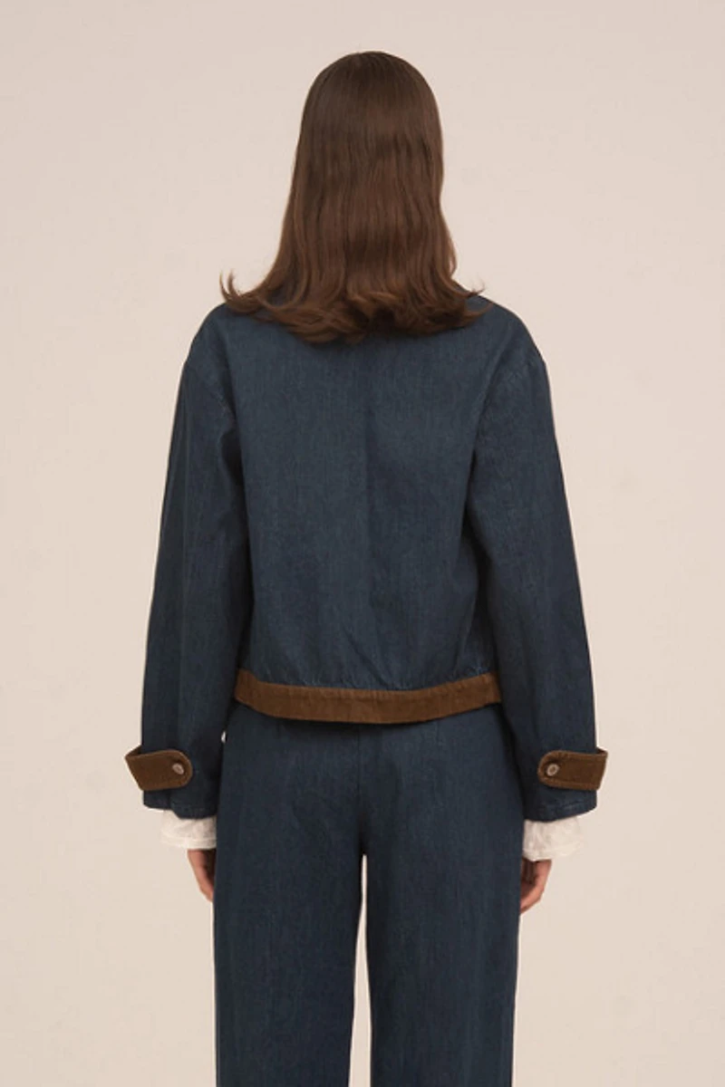 Carmen Says Backstreet Blue and Brown Denim Jacket