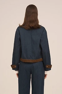 Carmen Says Backstreet Blue and Brown Denim Jacket
