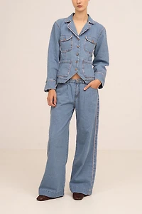 Carmen Says Flash Denim Wide Leg Pants