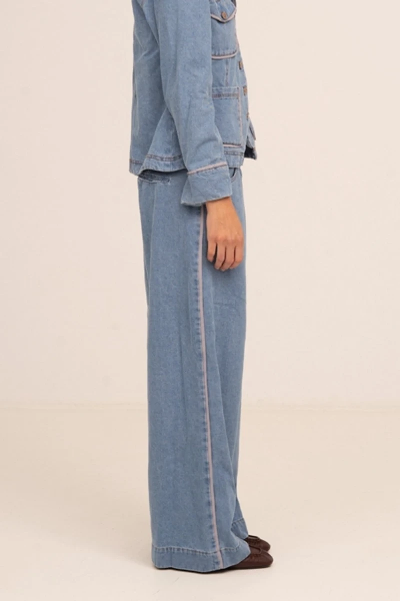 Carmen Says Flash Denim Wide Leg Pants