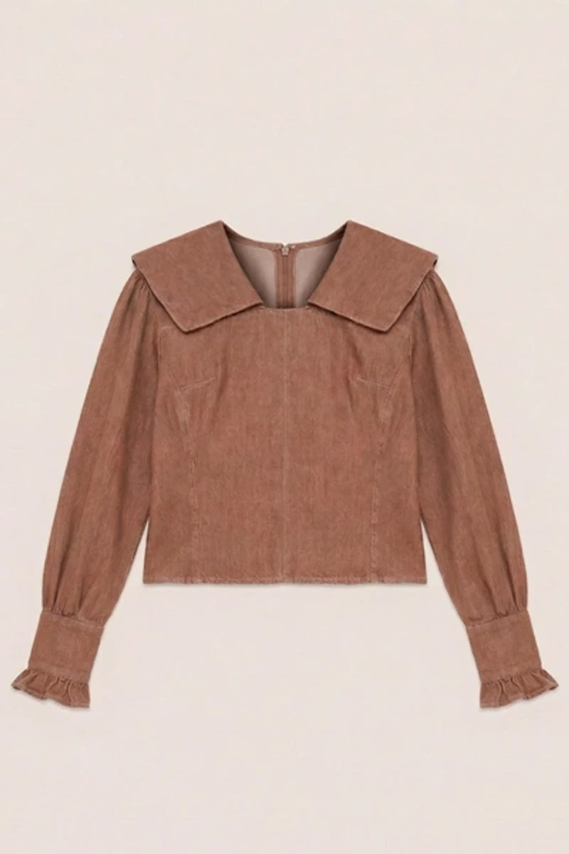 Carmen Says District Denim Blouse