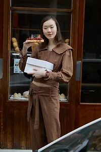 Carmen Says District Denim Blouse