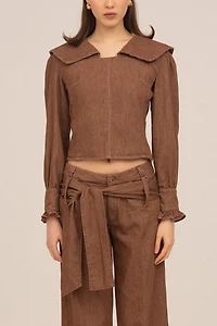 Carmen Says District Denim Blouse