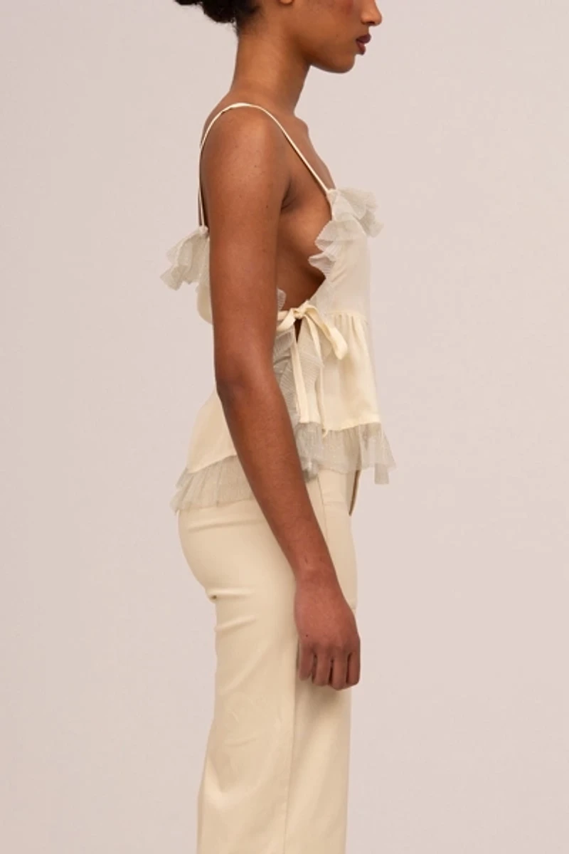 Carmen Says Serenity Cream Blouse