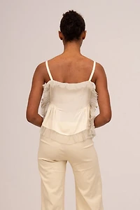 Carmen Says Serenity Cream Blouse