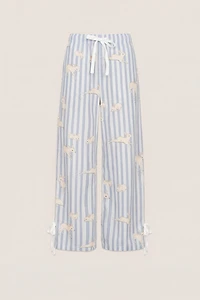 Carmen Says Striped Bambi Print Pajama Pants